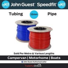 John Guest Speedfit 12mm Caravan Water Pipe Tube - Red/Blue - Sold Per Metre