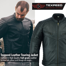 Leather motorbike jacket with - leather,