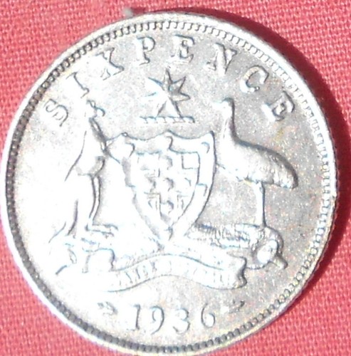 1936 australian silver - 1936, 6d