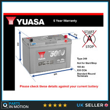Car battery ybx5335 - ybx5335, 249