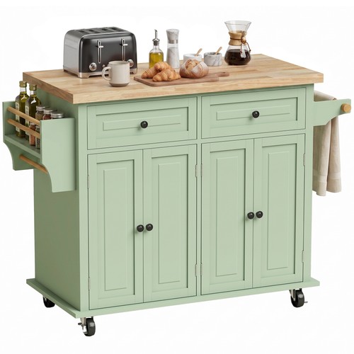 Homcom rolling kitchen island - homcom,