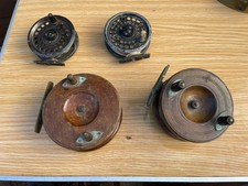 4 Vintage Used Fly Reels - Various Sizes - and Makes - No Res