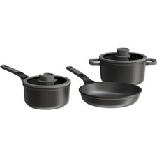 BergHOFF Leo Stone+ 5pc Cookware Set – Healthy Ceramic Non-Stick Pots & Pan