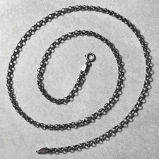 Vintage 925 sterling silver belcher chain necklace 51cm / 20", 10.55g,
