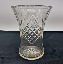 Cut Glass Bouquet Vase Waisted