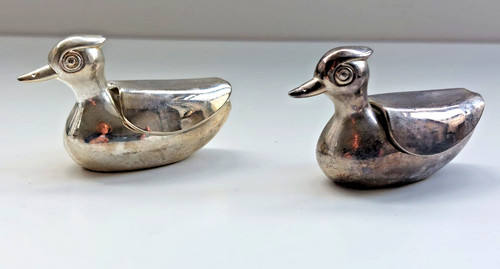 Salt cellars pair chrome - salt, of