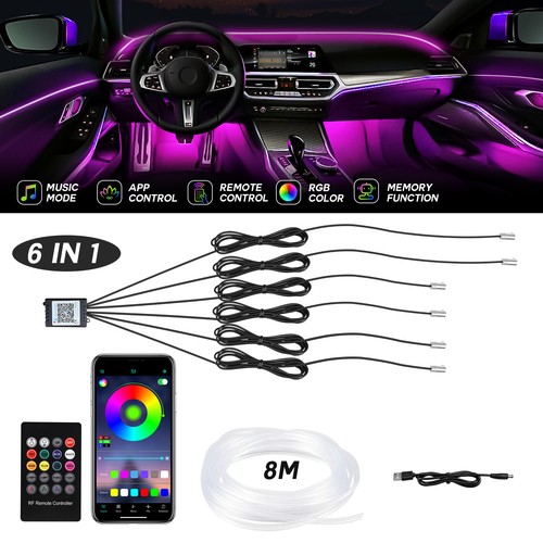 6in1 rgb led car interior - rgb,