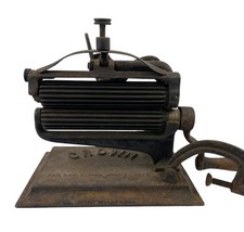 Antique Cast Iron Crown Fluting Pleater Crimper Ruffler Roller Machine Pat 1875