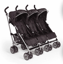 Triple pushchair , buggy 