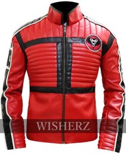 Kobra Kid Jacket,My Chemical Romance NA NA NA Kobra Kid Red Leather Jacket