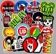 100 rock stickers lot - 100, heavy