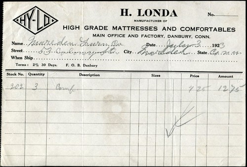 Danbury londa mfr - danbury,, h.