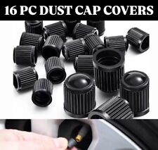 16 X CAR BIKE CYCLE BLACK PLASTIC AIR VALVE TYRE ALLOY WHEEL CAPS DUST VALVE