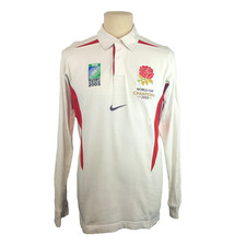 Nike England Rugby Shirt Mens Medium White Home Jersey 2003 World Cup Champions