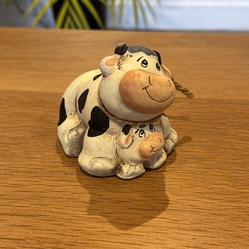Vintage ceramic cow and calf - ceramic,