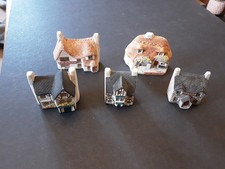 Philip Laureston Pottery Minatures Of Tudor Inn,Wigan&Pen,plough,vicarage,rose C