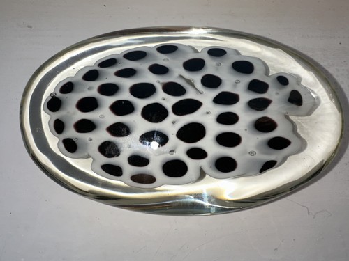 Rare vintage glass paperweight - glass,
