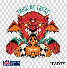 Trick or Treat UV DTF Sticker - Glass Laptop Tumbler Cup bk808