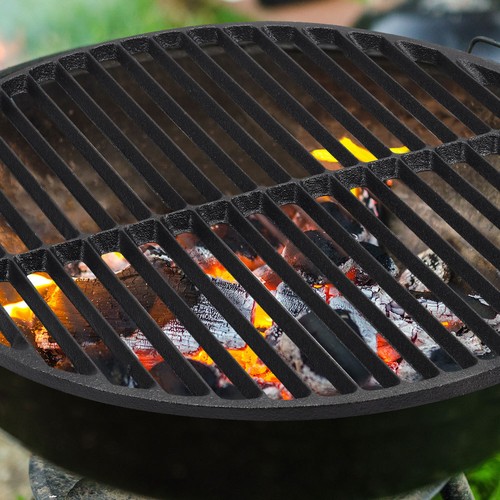 Round cast iron barbecue - iron, grill