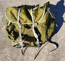 Army Vintage Mountain Field Backpack Military Canvas Leather WW2 Era Old