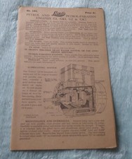 Vintage original Lister Engine G1, GK1, G2, & GK2 operators manual dated 1949