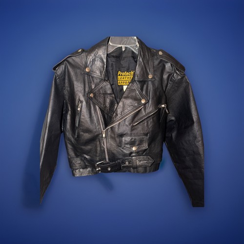 Vintage protech leather jacket - vintage,