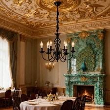 Vintage Black Chandelier E14