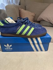 adidas London Bern Blue Suede Trainers UK Size  9 2010 Vintage Retro