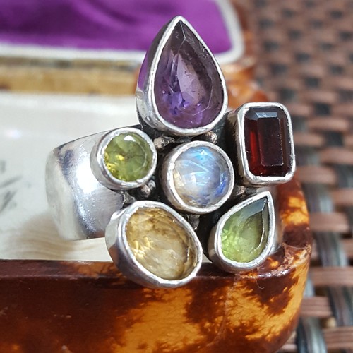 Sterling silver ring - sterling, amethyst