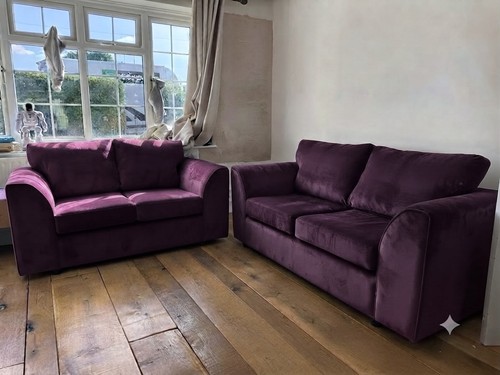 Seater plum colour plush - 2,