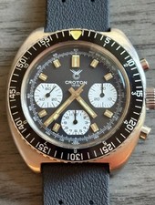 Vintage CROTON Triple Register Chronograph Diver Valjoux 7736 - 42mm Manual Wind