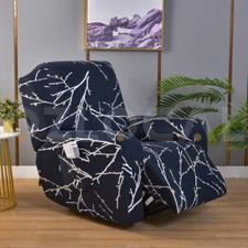 4PCS Recliner Chair Cover Stretch Sofa Slipcover w/ Pocket Armchair Protector
