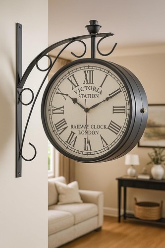Antique victoria station clock - station,