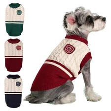 for Small Medium Dogs Pet Clothes Winter Puppy Knitted Vest Dog Cat Sweater