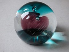 COLLECTABLE CAITHNESS LEAD ART GLASS SEA ANEMONE BUBBLE PAPERWEIGHT FREE UK P+P