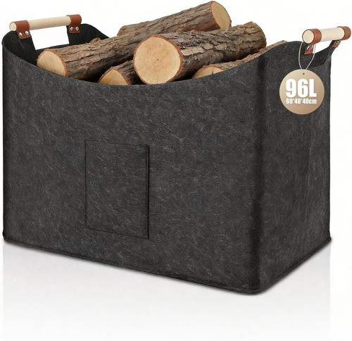 Felt firewood basket - felt,