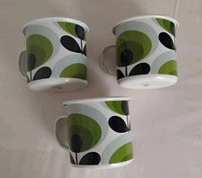 3 Orla Kiely Enamel Mugs MCM