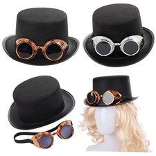 Steampunk men hat with - with, goggles