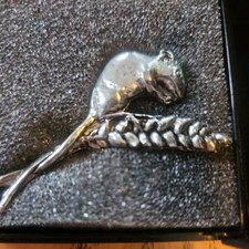 Harvest Mouse Pin Badge