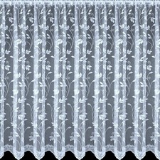 White Net Curtains With Slot /