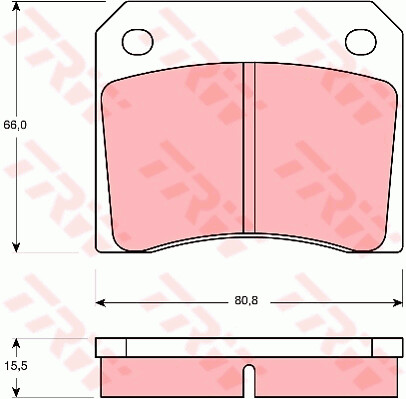 Trw gdb557 brake pad set - trw, set,