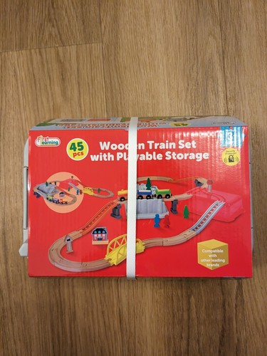 Wooden train set playable - wooden,