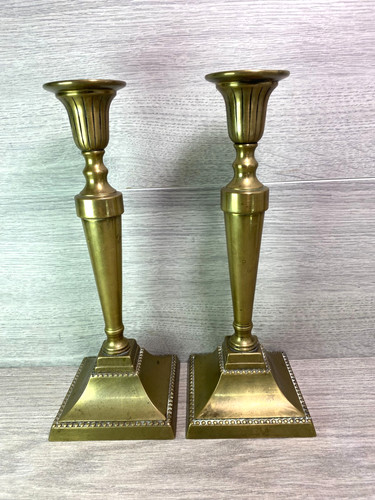 Pair antique solid brass - pair, of