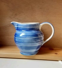 Whittard Of Chelsea Blue And White Striped Tea Clipper Jug Handpainted Medium 