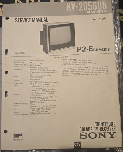 Vintage sony technical service - vintage,