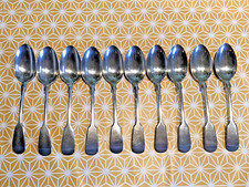 SET 10 VINTAGE  SILVER PLATED