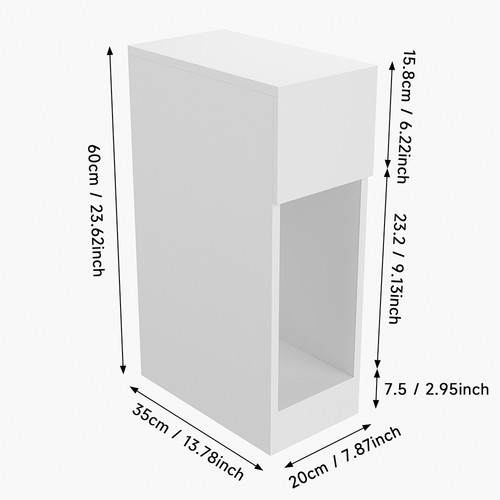 Slim narrow cabinet bedside - slim,