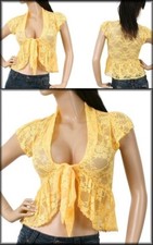 Fluttery Cap Sleeve Tie Front