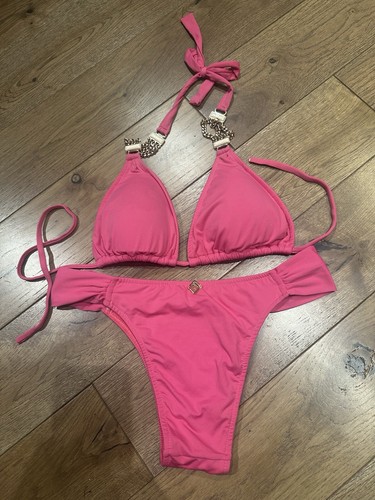 Pink triangle bikini - , top