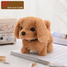 Electronic Robot Dog Lifelike Walking Barking Wagging Tail Puppy Plush Toy Gift